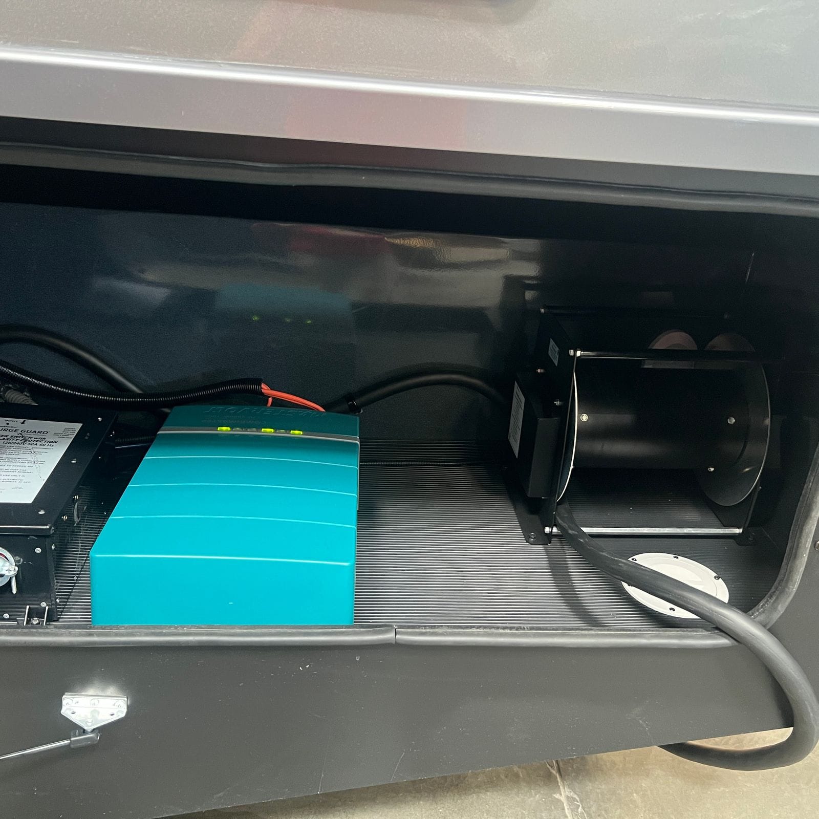 2027 Nexus Ghost 36DS exterior battery and inverter bay