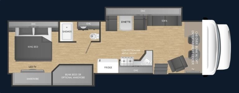 2027 Nexus Ghost 36DS floor plan diagram