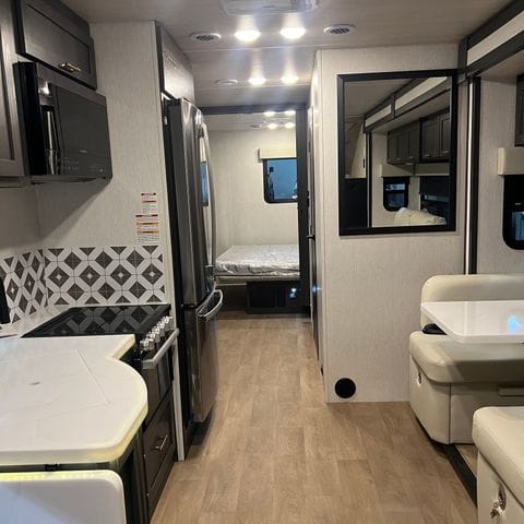 2027 Nexus Ghost 36DS kitchen sink, cooktop and refrigerator - thumbnail