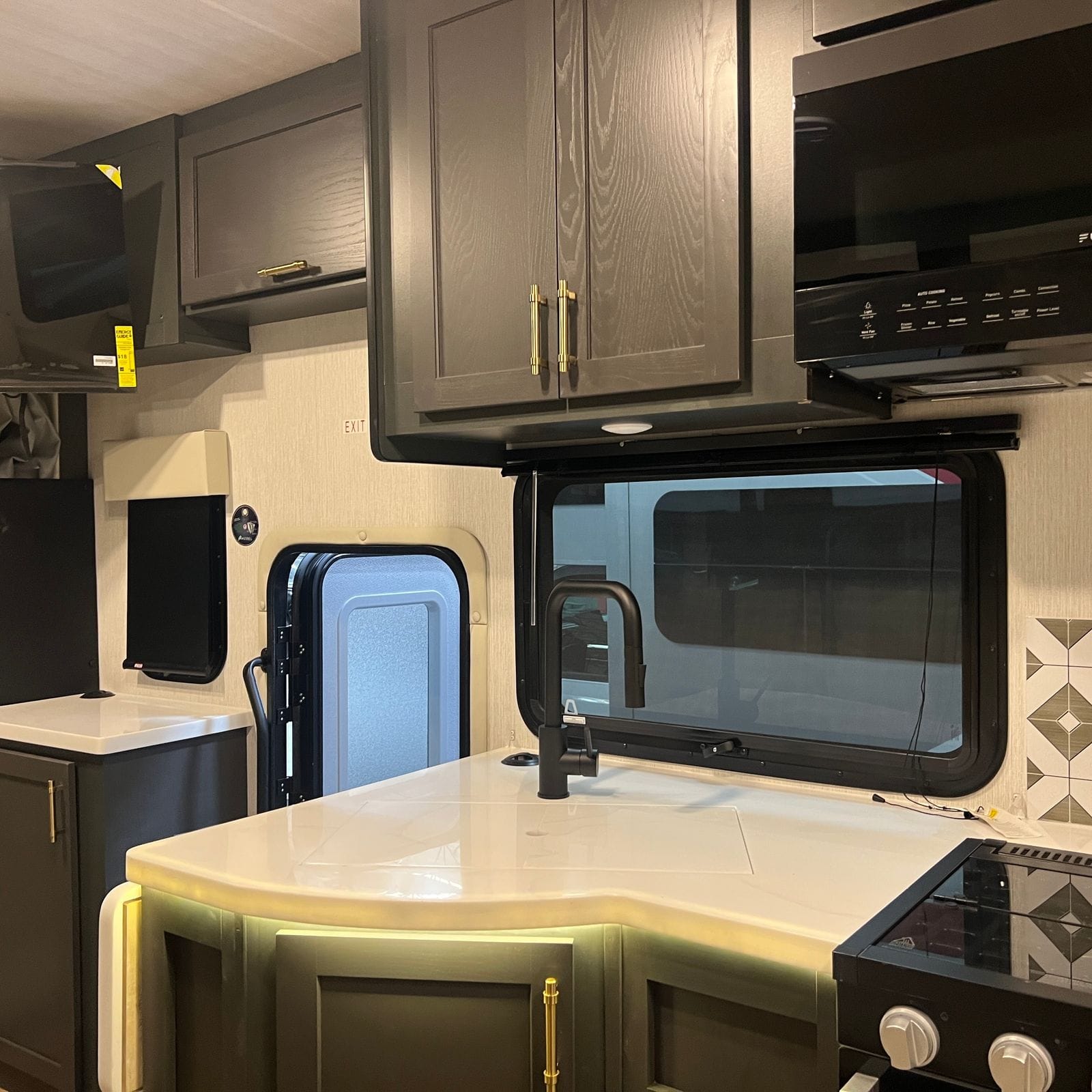 2027 Nexus Ghost 36DS kitchen cabinets and microwave