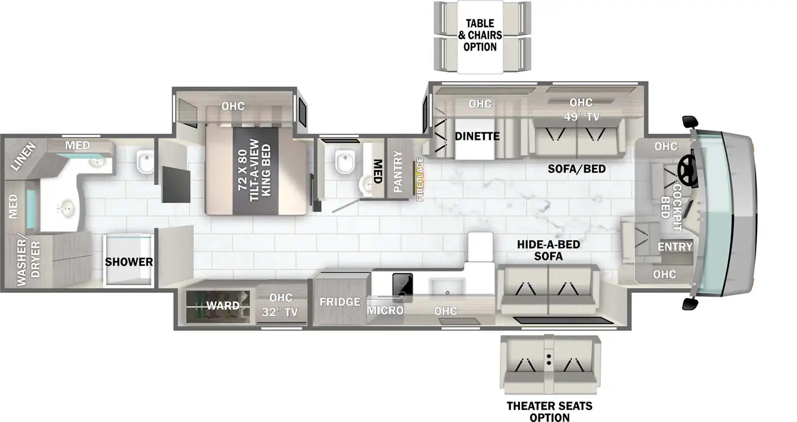 Forest River Berkshire XL 40H floor plan