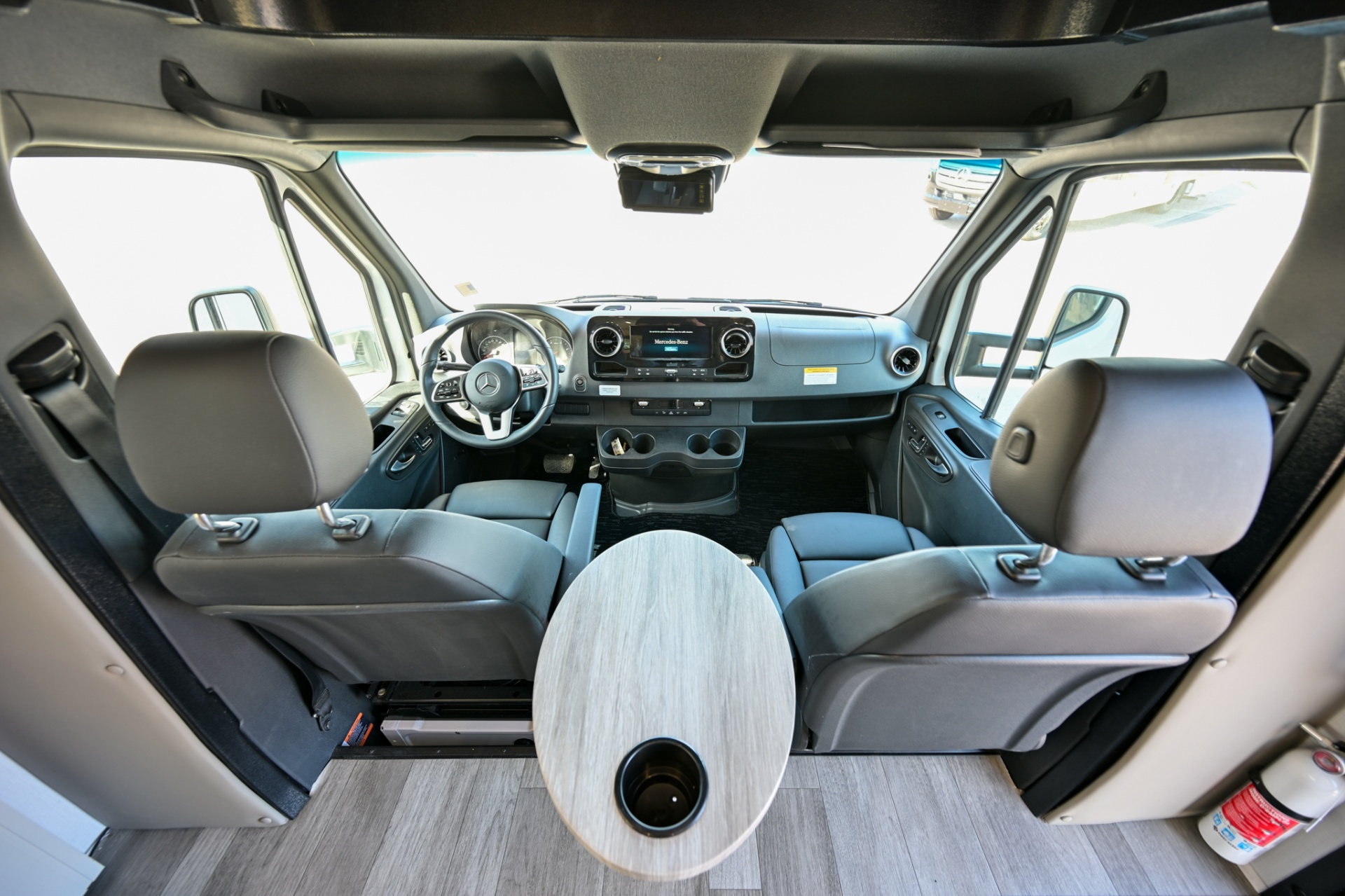 2025 Dynamax Isata 3 24FW cab interior with swivel seats