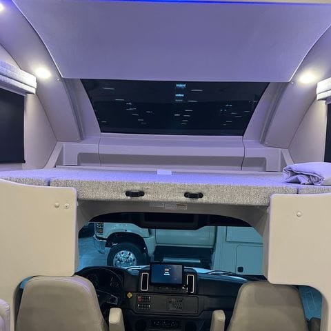 2027 Thor Pasadena SV 34XG cab-over bunk sleeping area - thumbnail