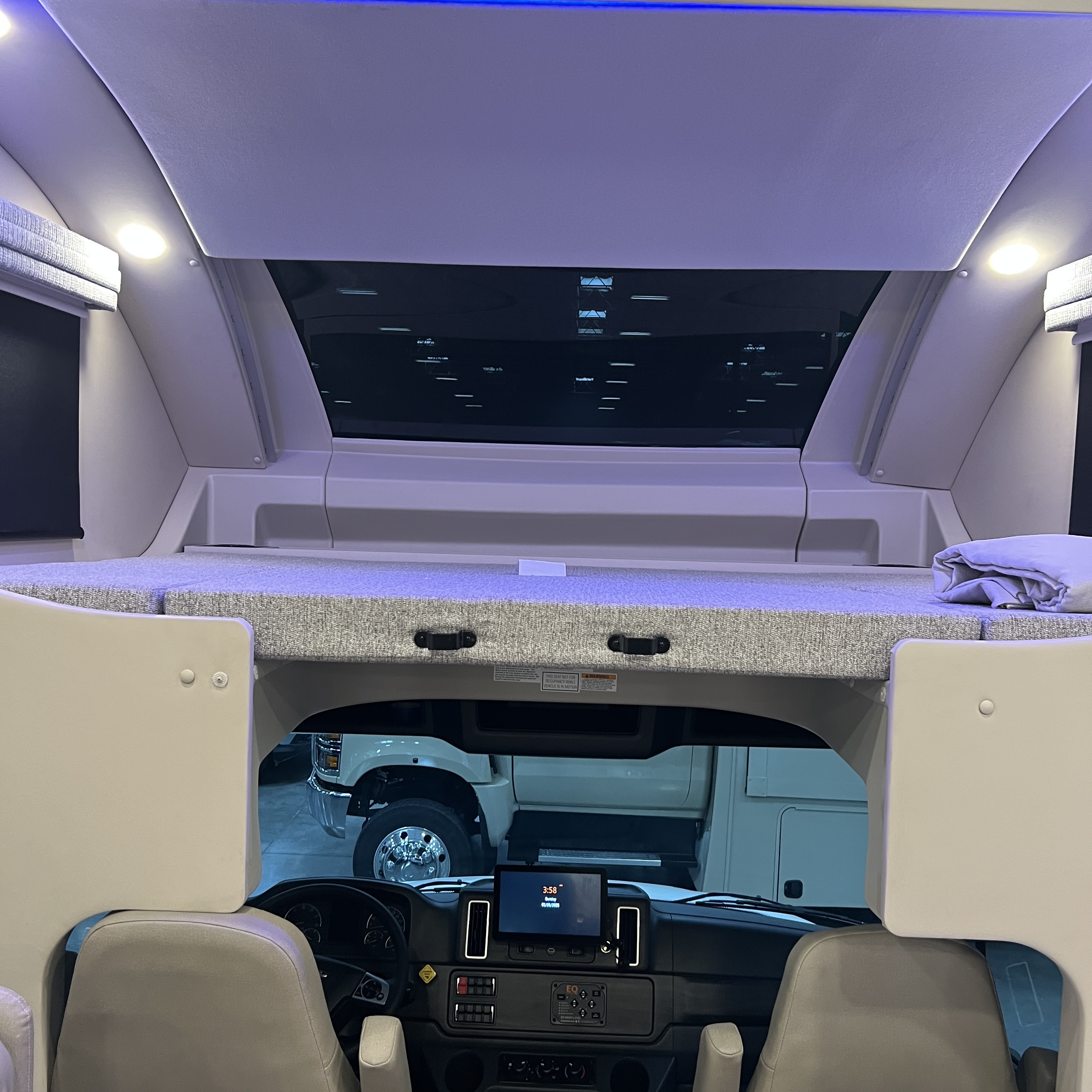 2027 Thor Pasadena SV 34XG cab-over bunk sleeping area