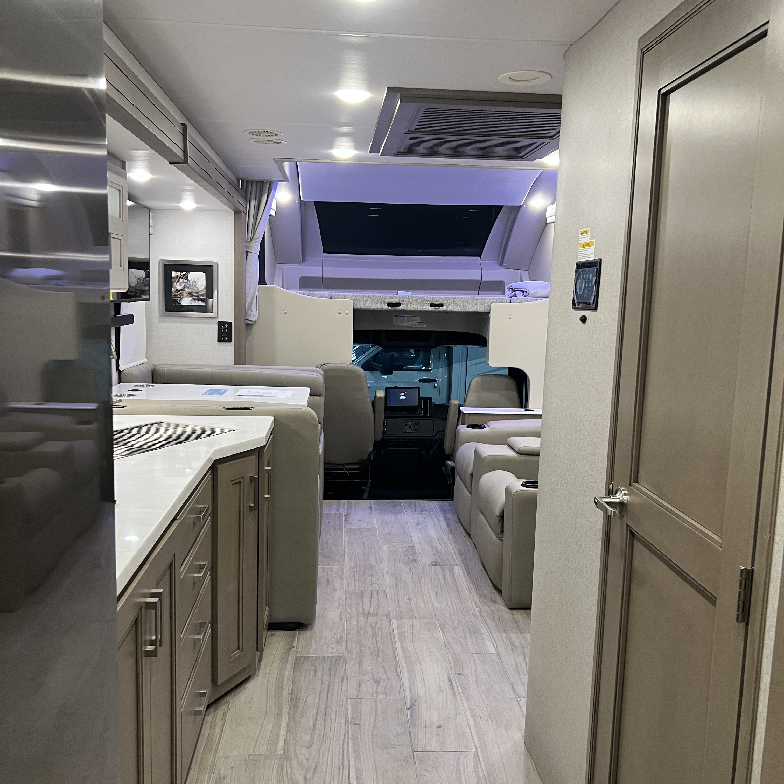 2027 Thor Pasadena SV 34XG interior looking from kitchen toward cockpit