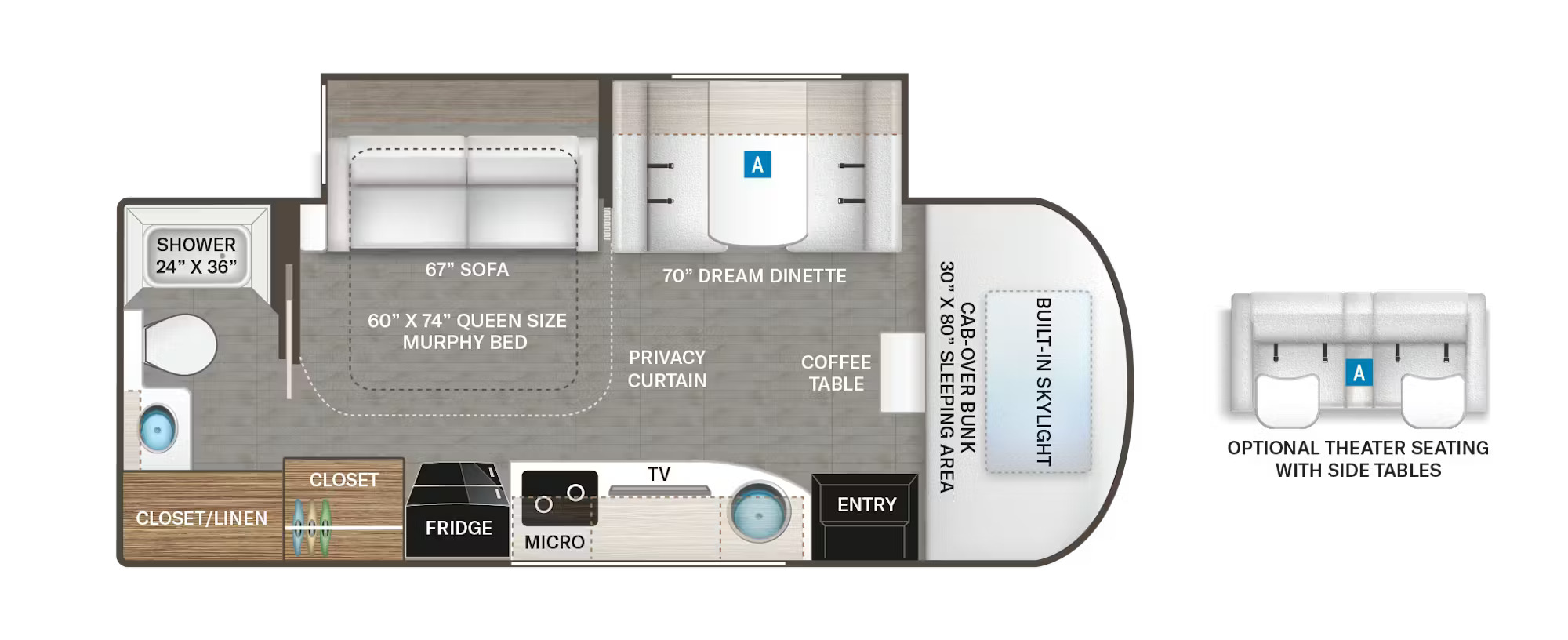 Thor Motor Coach Delano 24FB floor plan