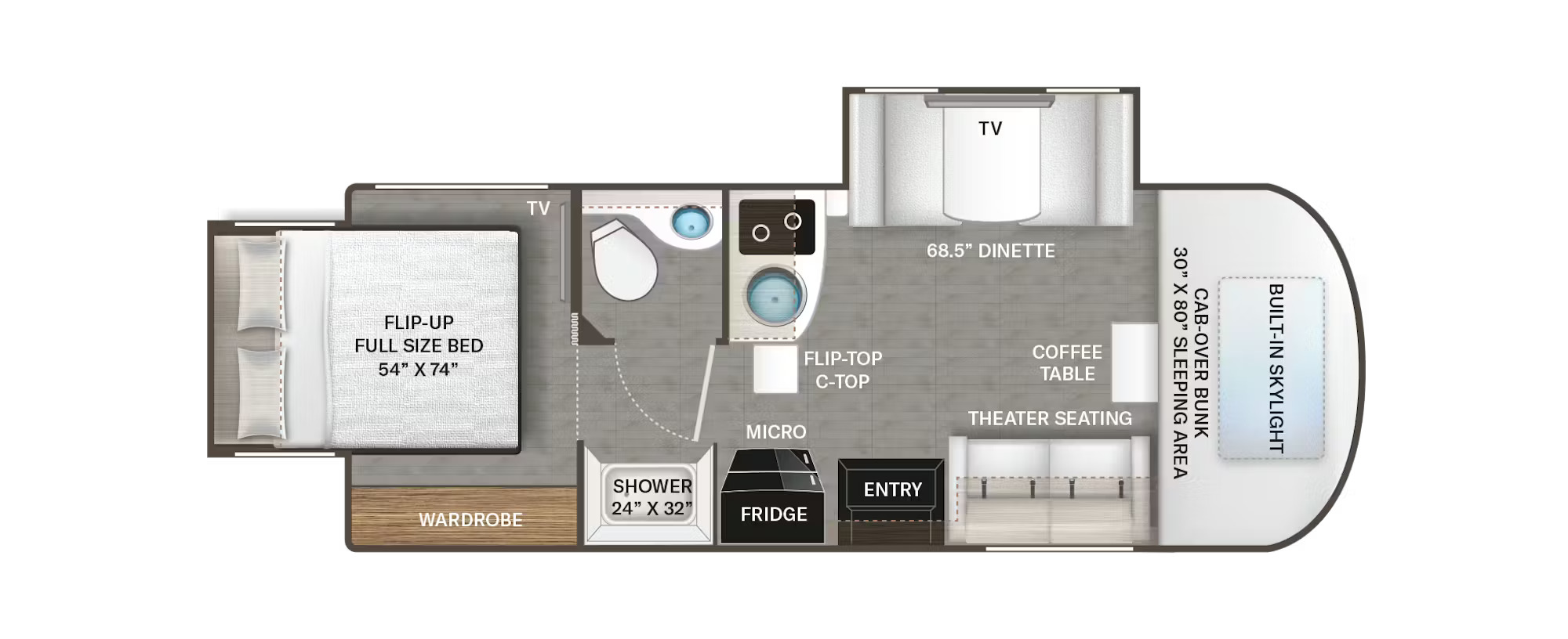 Thor Motor Coach Delano 24RW floor plan